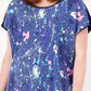 Blusa manga dolman Inc Plus Mix-Media azul marinho tamanho 1X