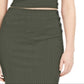 Camiseta feminina Bar III com nervuras, verde, tamanho pequeno