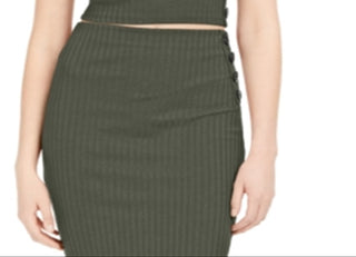 Camiseta feminina Bar III com nervuras, verde, tamanho pequeno