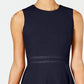 Vestido de coquetel Calvin Klein feminino sem mangas, gola alta, acima do joelho, tamanho 8, azul, pequeno
