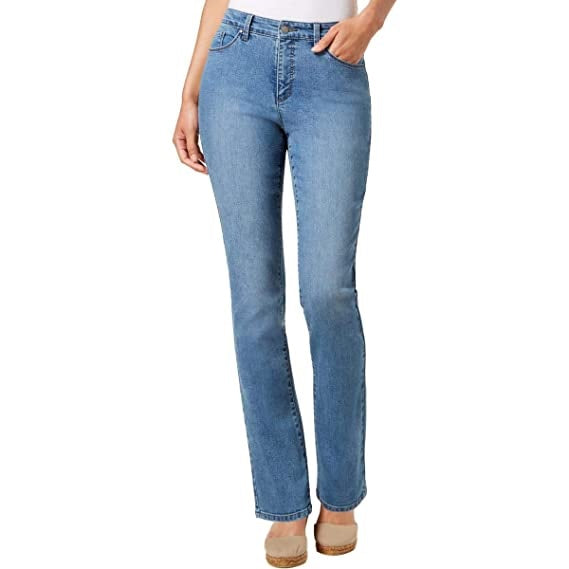 Calça jeans reta Charter Club Lexington azul, tamanho 12-S