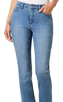 Calça jeans reta Charter Club Lexington azul, tamanho 12-S