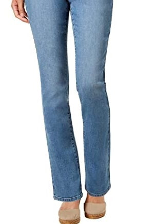 Calça jeans reta Charter Club Lexington azul, tamanho 12-S