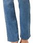Calça jeans feminina Charter Club Lexington reta azul tamanho 16 curta