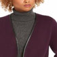 Cardigan feminino Charter Club Milano Cotton com abertura frontal, roxo, tamanho grande