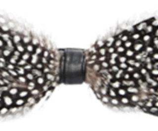 Gravata borboleta masculina Tallia com bolinhas e penas, preta, tamanho regular