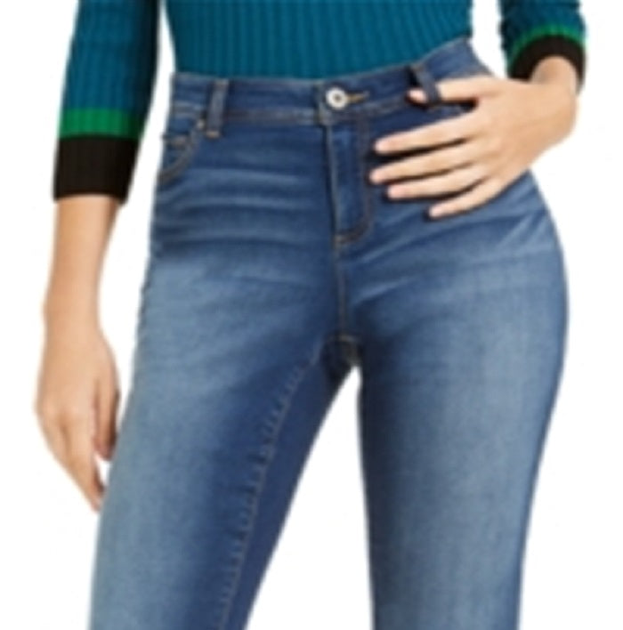 Calça jeans feminina INC International Concepts Curvy Fit Infinity Bootcut, azul, tamanho 0