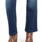 Calça jeans feminina INC International Concepts Curvy Fit Infinity Bootcut, azul, tamanho 0