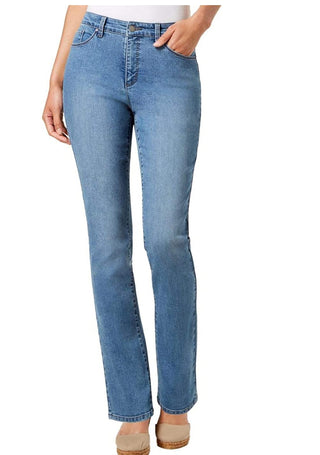 Calça jeans feminina Lexington reta azul tamanho 16 da Charter Club
