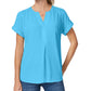 Blusa feminina Charter Club de algodão com decote aberto, turquesa, azul-marinho, tamanho pequeno
