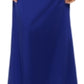 Vestido feminino Betsy &amp; Adam, de cetim, com decote em V e franzido, azul, tamanho 8