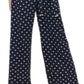 Macacão Tommy Hilfiger Feminino Bolinhas Cintura Amarrada Azul Tamanho 18