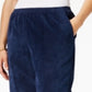 Calça de veludo cotelê Alfred Dunner Classics feminina, azul, tamanho 10 S
