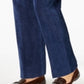 Calça de veludo cotelê Alfred Dunner Classics feminina, azul, tamanho 10 S