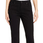 Calça jeans feminina Charter Club Lexington reta preta tamanho 14X4