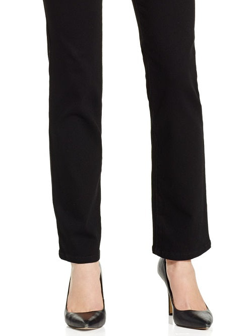 Calça jeans feminina Charter Club Lexington reta preta tamanho 14X4