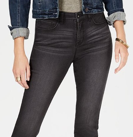 Calça jeans skinny feminina Style &amp; Co Curvy Tummy Control, preta, tamanho 6P