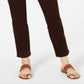 Jeans feminino slim com controle de barriga estilo &amp; co, marrom, tamanho 14