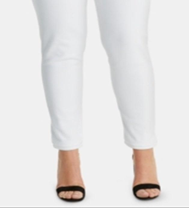 Calça jeans skinny feminina Levi's branca tamanho 16W