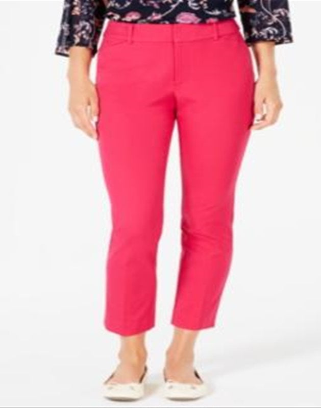 Calça curta feminina Charter Club Newport Tummy Control, rosa, tamanho 6