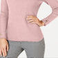 Suéter feminino Charter Club com costura mista rosa tamanho XS