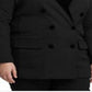 Ralph Lauren Blazer Feminino Plus Velvet com Acabamento Ponte Preto Tamanho 18W