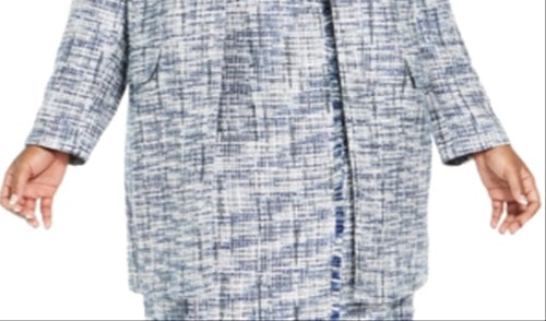 Calvin Klein Women's Wear to Work Jacket Plus Azul Tamanho 18W