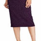 Vestido formal Ralph Lauren feminino com glitter falso, manga comprida, decote em V, abaixo do joelho, roxo, tamanho 10