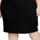 Vestido de festa feminino Rachel Roy com alças finas, ombro de fora e bainha abaixo do joelho, preto, tamanho 14W
