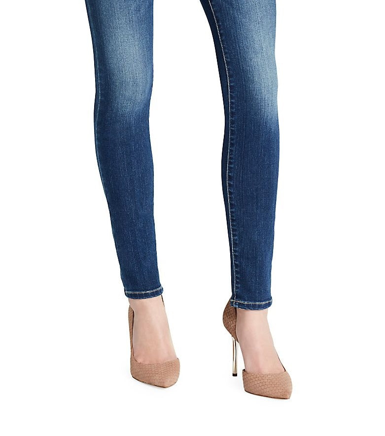 Calça jeans skinny Jessica Simpson Curvy Highrise feminina, azul, tamanho 26