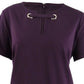 Vestido feminino Tommy Hilfiger Plus Scuba Crepe com bolso, roxo, tamanho 14W