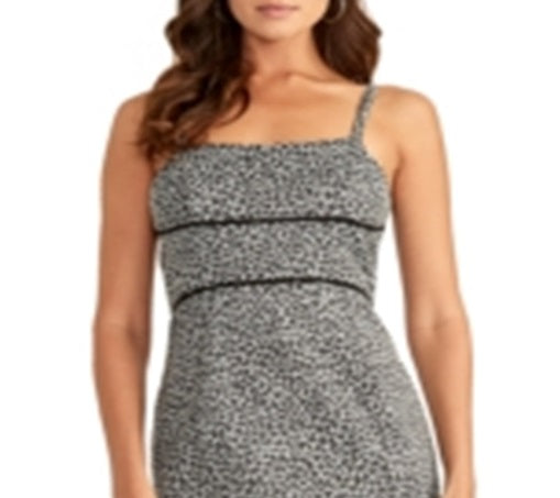 Rachel Roy Vestido de festa feminino Natasha sem mangas com estampa animal, cinza, tamanho 14