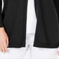 Karen Scott Cardigan Feminino Petite com Frente Aberta Preto Escuro Petite G