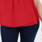 Blusa feminina sem mangas Charter Club Pintuck vermelha tamanho X-S
