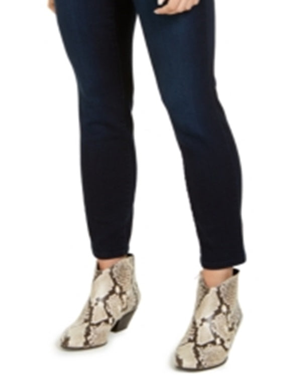 Calça jeans skinny feminina Petite Tummy-Control da INC International Concepts, azul, tamanho 14 P