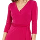 Vestido envelope feminino INC International Concepts com decote em V e comprimento até o joelho, rosa, tamanho grande
