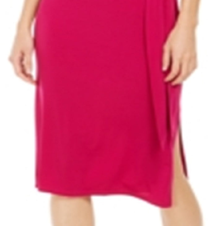 Vestido envelope feminino INC International Concepts com decote em V e comprimento até o joelho, rosa, tamanho grande