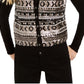Cardigan feminino Fair Isle com lantejoulas Charter Club, preto, tamanho médio