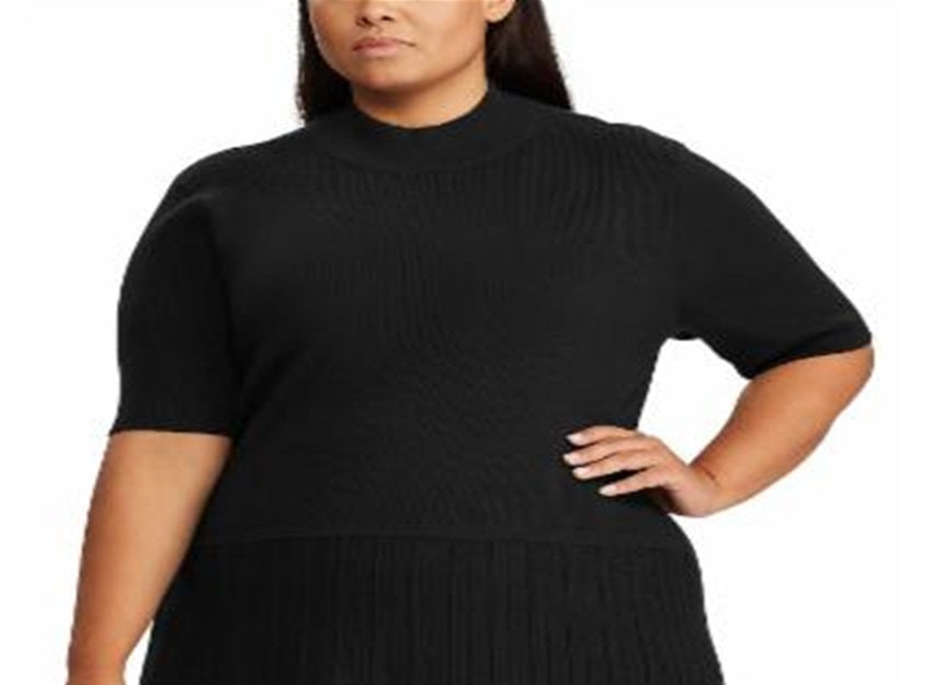 Vestido Ralph Lauren Feminino Gola Mockneck Preto Tamanho 2X