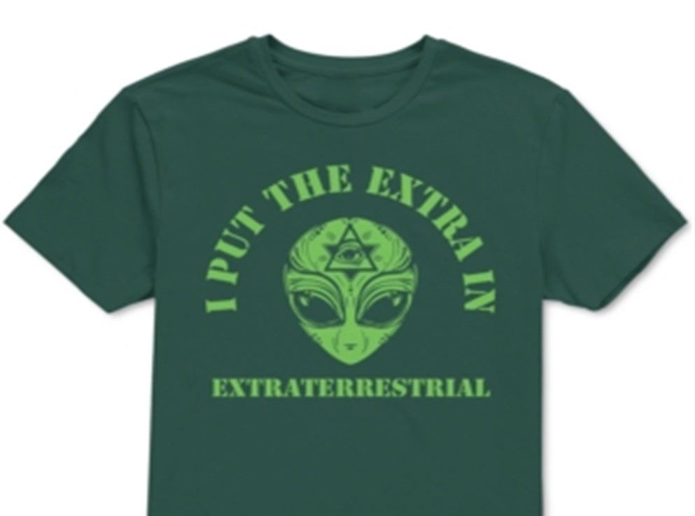 Camiseta gráfica masculina H3 verde tamanho grande