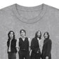 Camiseta masculina híbrida de manga comprida com estampa dos Beatles, cinza, tamanho grande