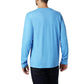 Camisa Henley de manga comprida Columbia Thistletown Park masculina, azul, tamanho XX-G