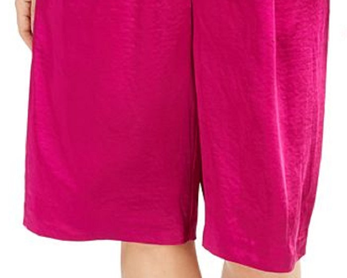 Calça feminina plissada de cetim gaúcho INC International Concepts, rosa, tamanho 8