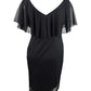 Vestido popover metálico plus size feminino conectado, preto, tamanho 14W