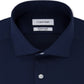 Camisa social masculina Calvin Klein Slim Fit com gola aberta, azul, tamanho 16x32x33