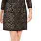 Vestido curto de lantejoulas feminino Jessica Howard Petites, preto, tamanho 4P
