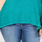 Camiseta feminina estilo &amp; co com bainha de lenço Burnout, azul, tamanho pequeno