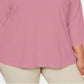 Karen Scott Top Feminino Algodão Plus com Acabamento em Renda Rosa Tamanho 0X