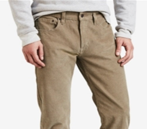 Calça Levi's 502 Taper Veludo Cotelê Masculina Marrom Tamanho 28X32