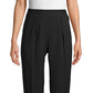 Calça feminina plissada de cintura alta Anne Klein, preta, tamanho XX-S